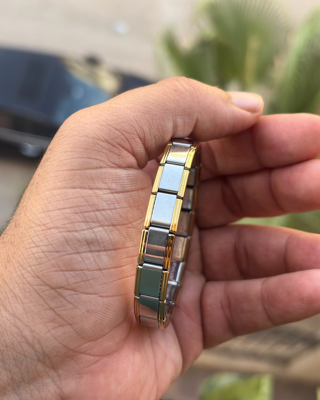 Gold and silver Italian bracelet