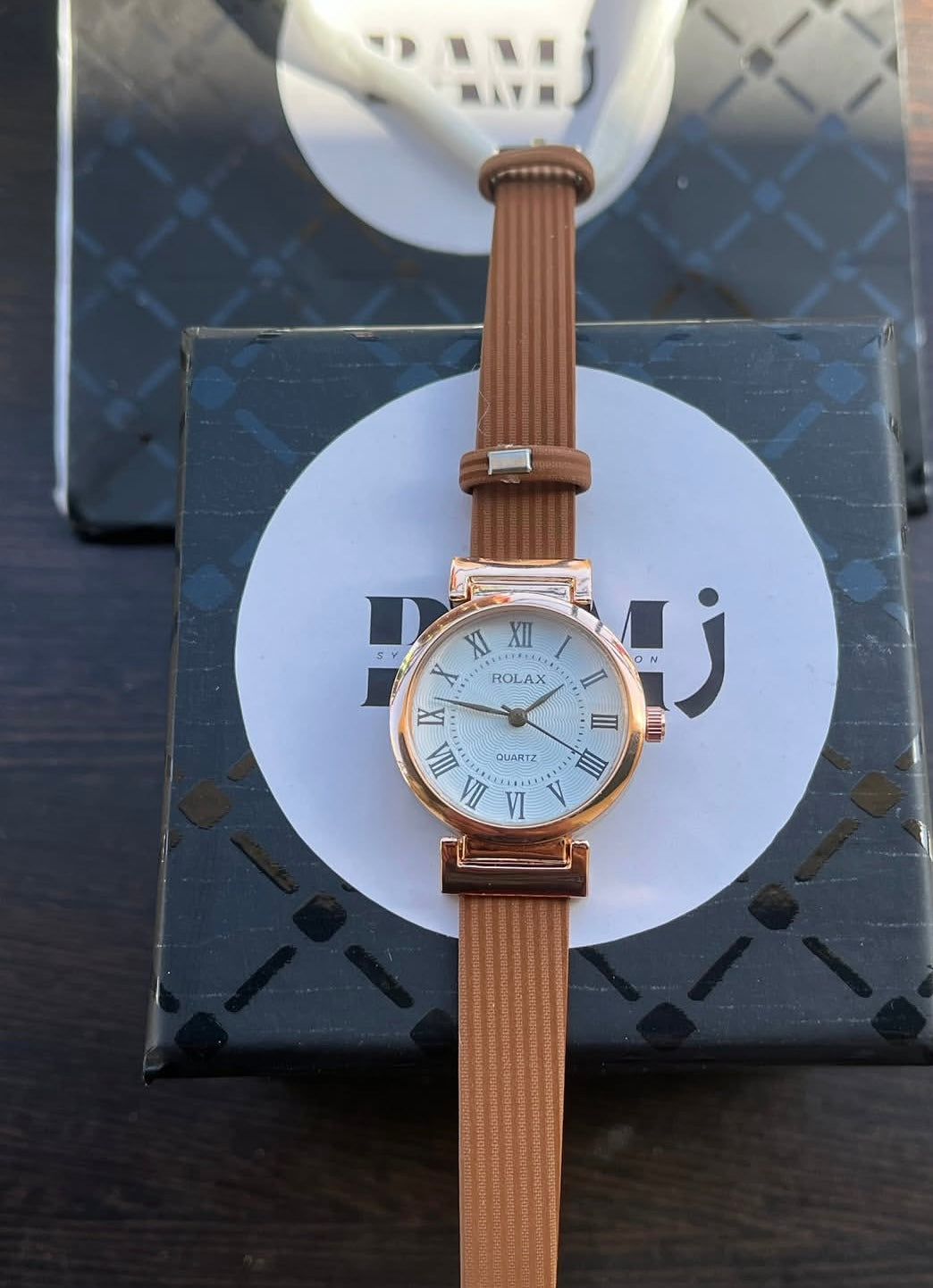 Brown rolax leather