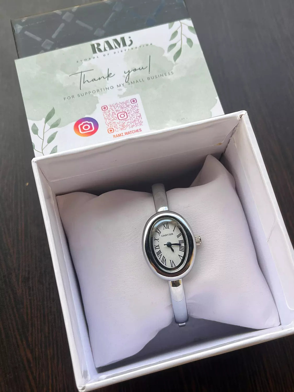 Silver Cartier Watch Bracelet