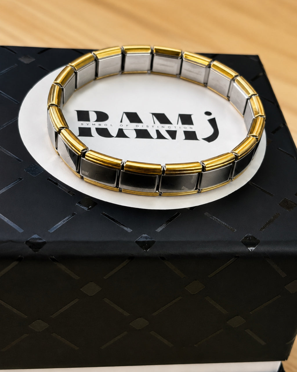 Gold and silver Italian bracelet