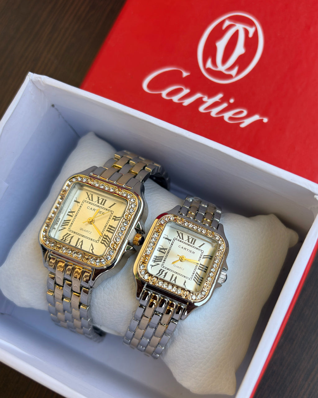 Cartier Gold x Silver With Sparkles