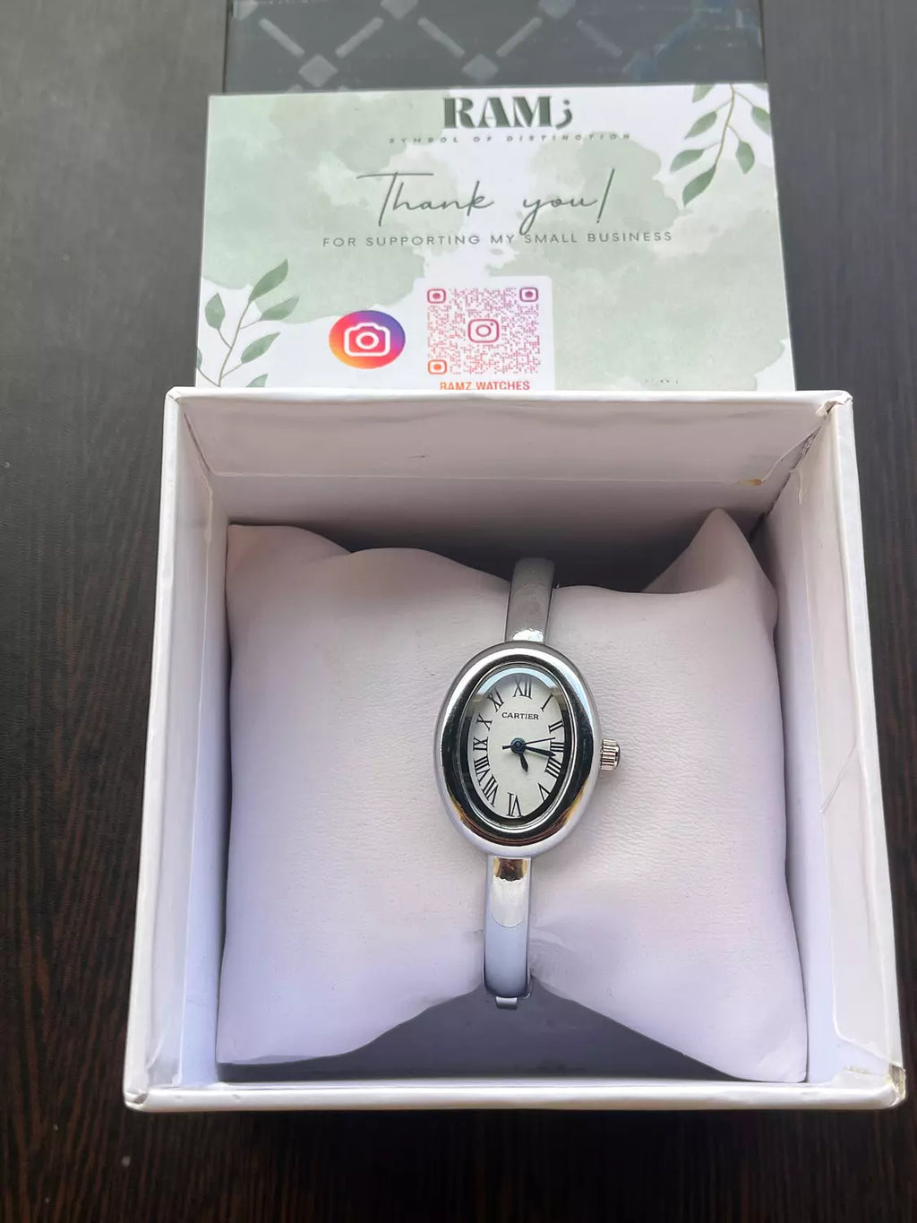 Silver Cartier Watch Bracelet