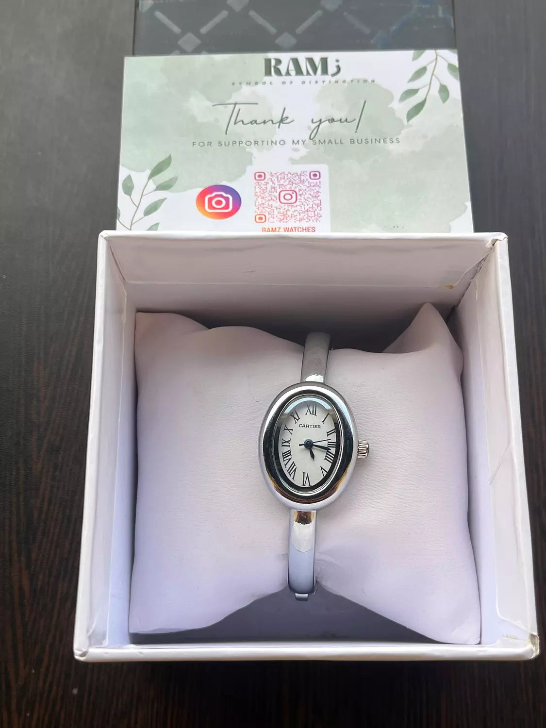 Silver Cartier Watch Bracelet