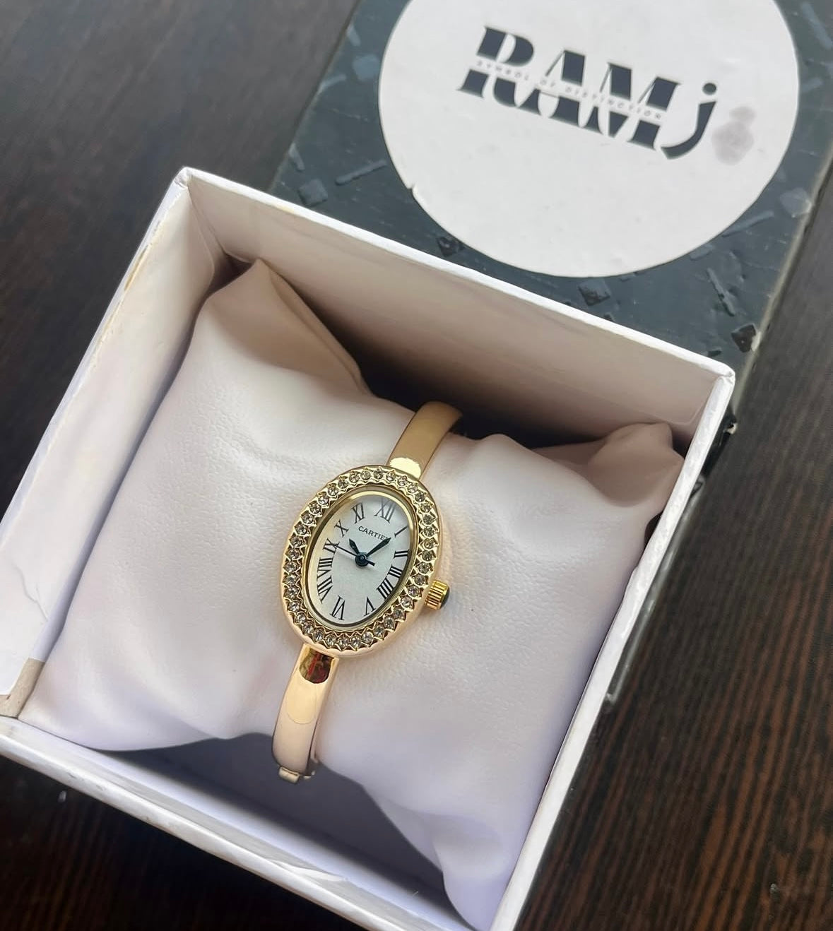 Cartier Watch Bracelet With Sparkles