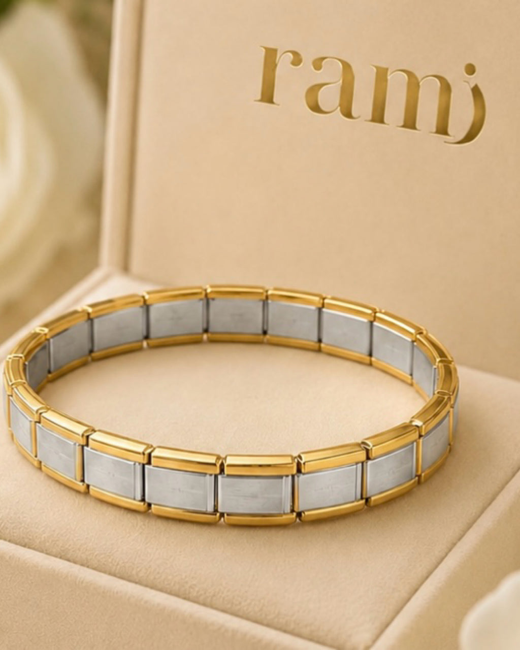 Gold and silver Italian bracelet