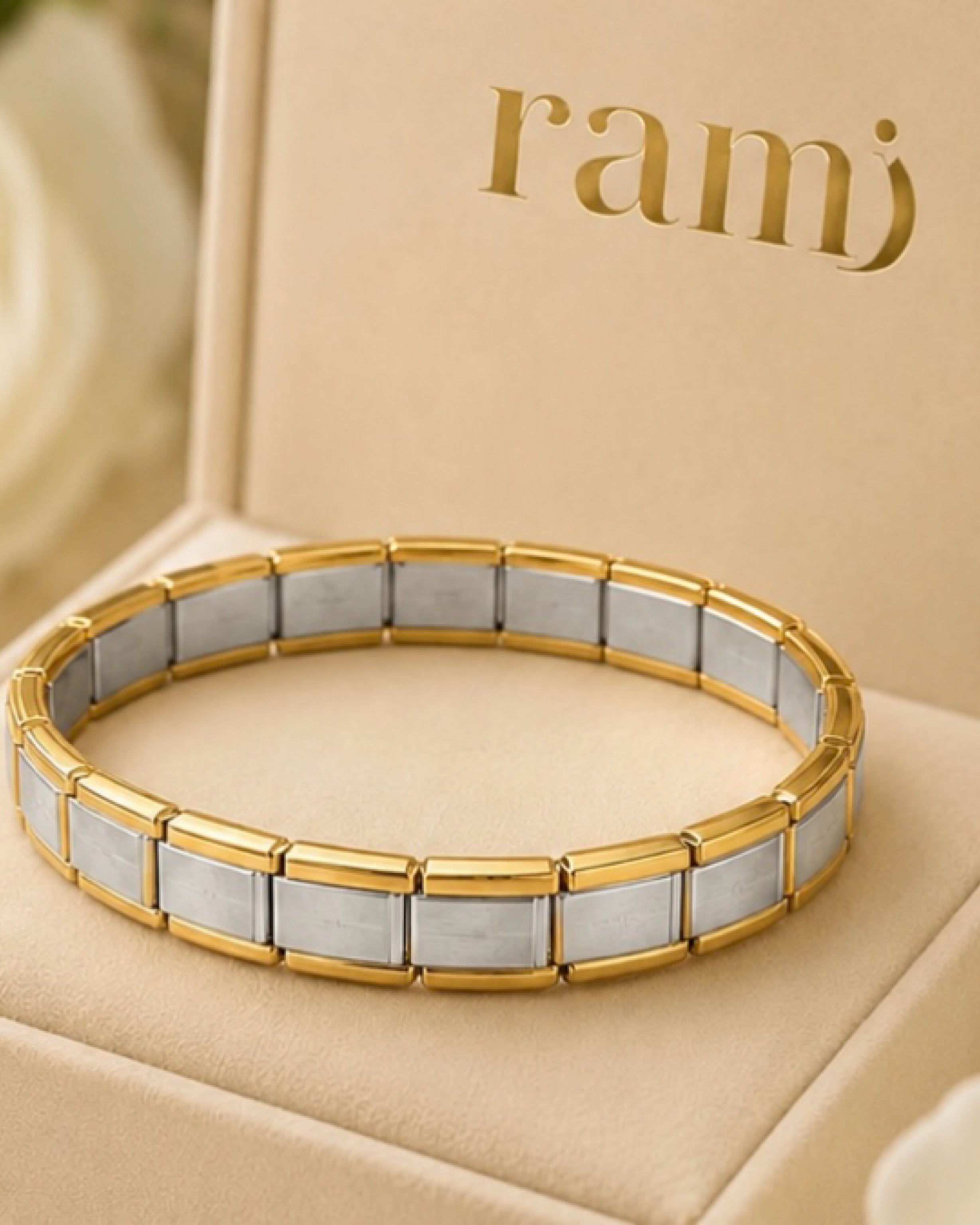 Gold and silver Italian bracelet