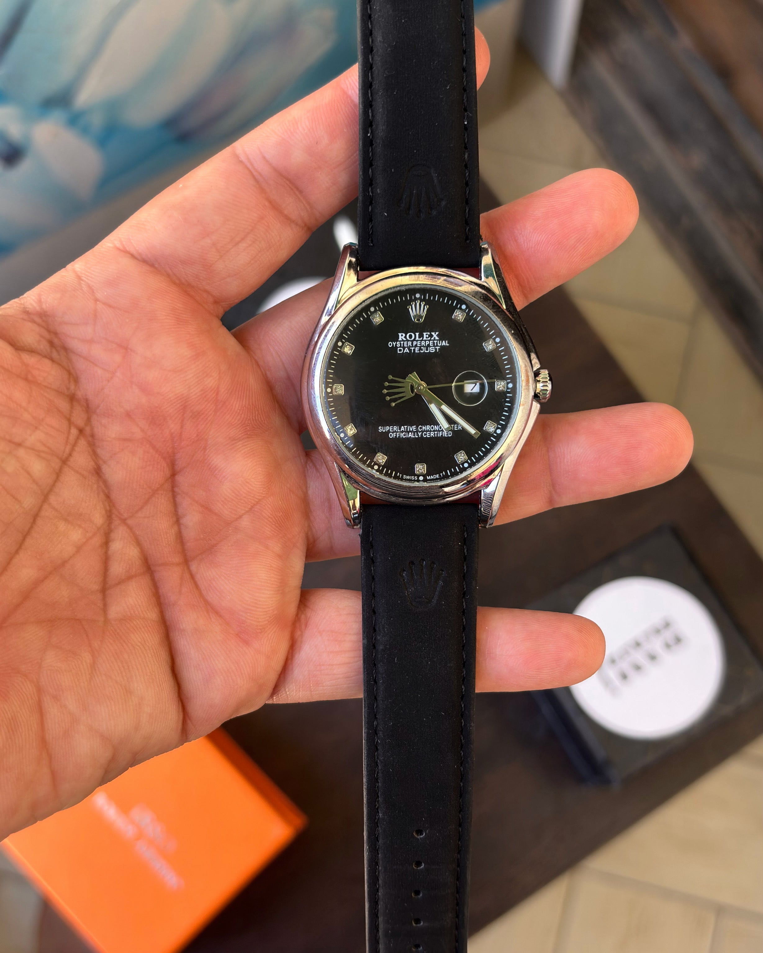 Rolex leather