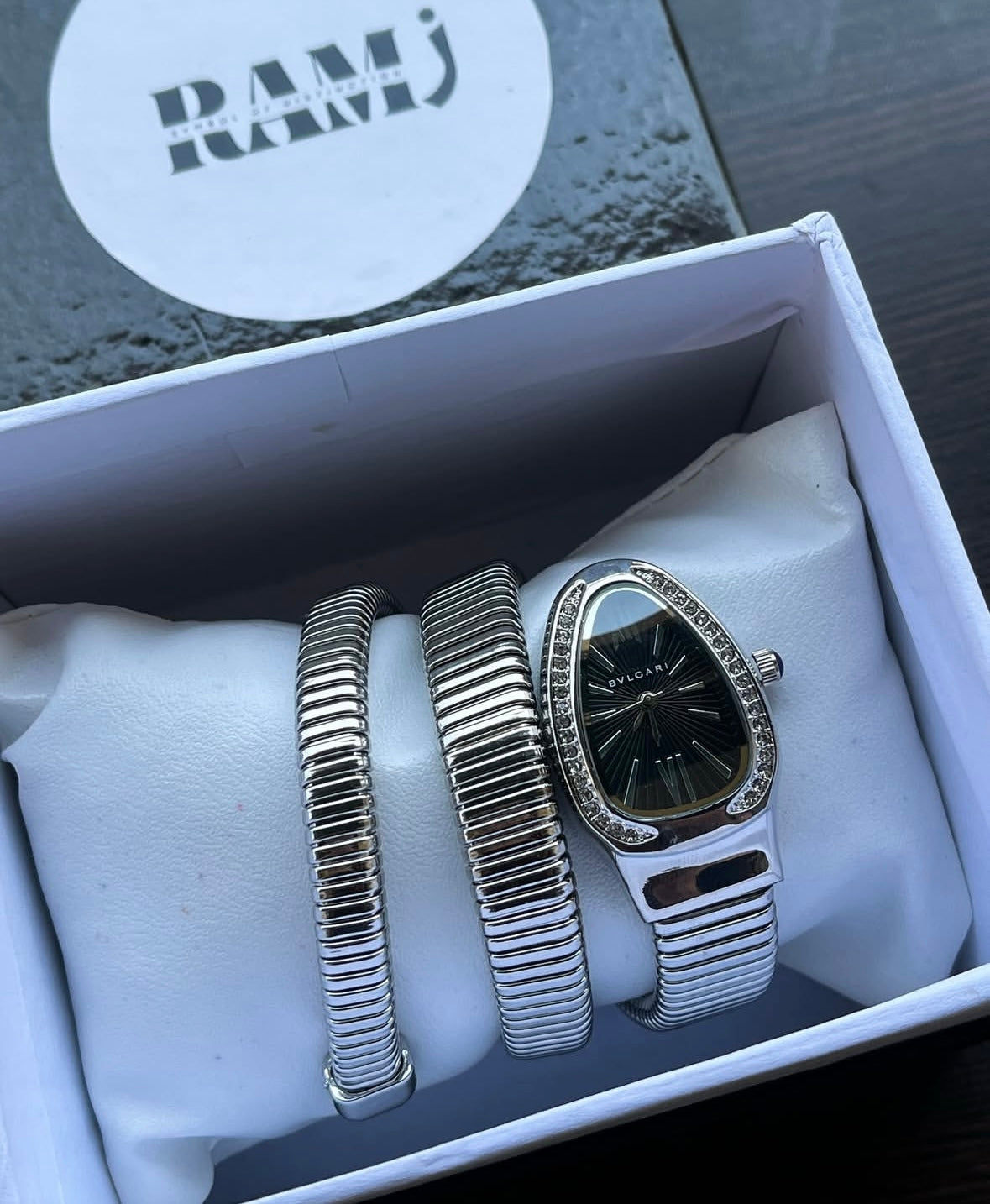 Bvlgari silver x black