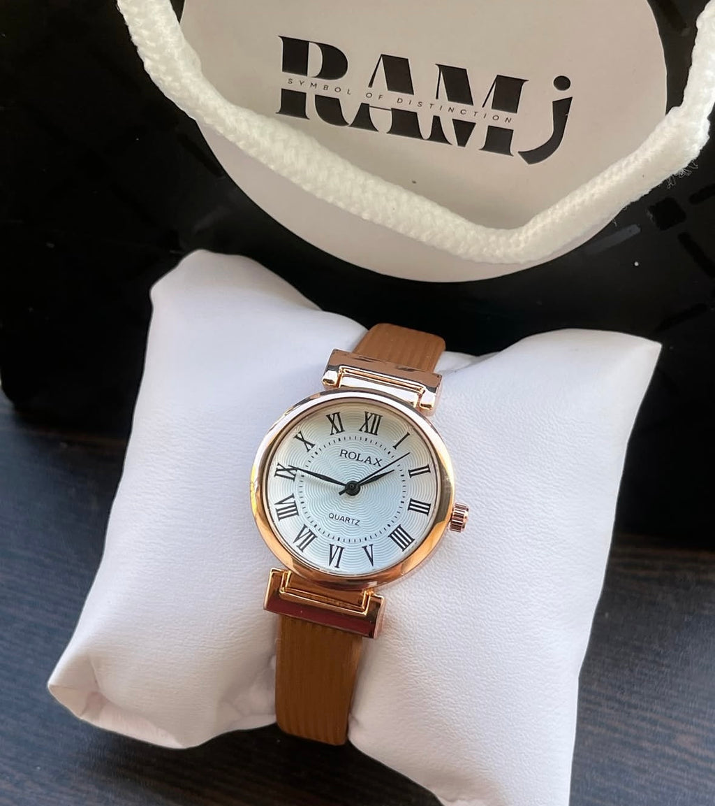 Brown rolax leather