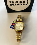 Female Casio square gold x white