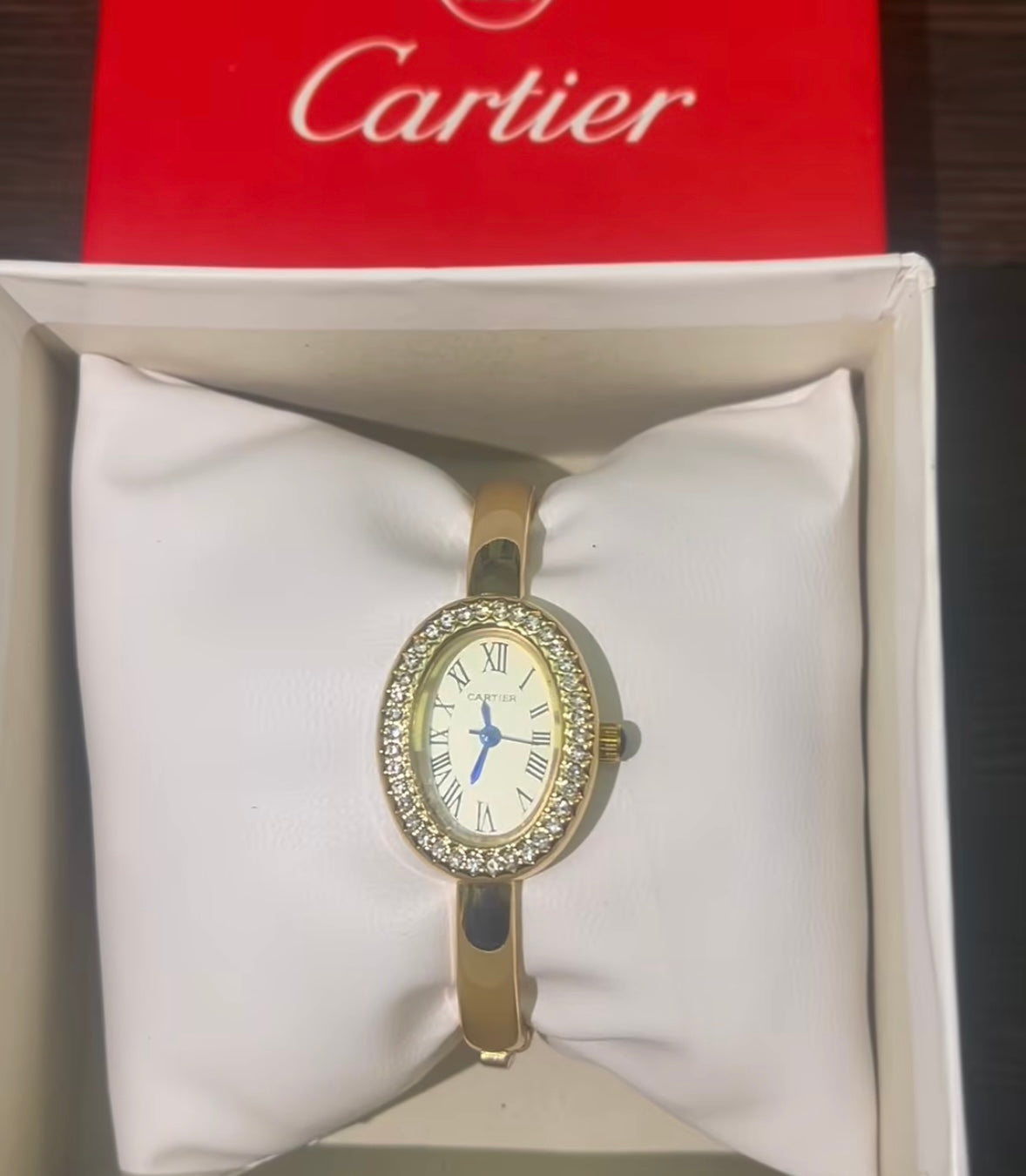 Cartier Watch Bracelet With Sparkles