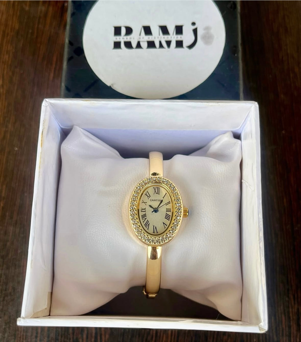Cartier Watch Bracelet With Sparkles